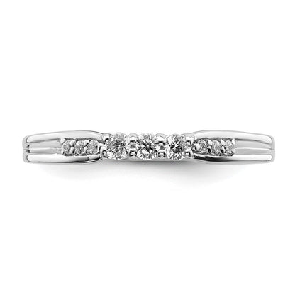 14K Weißgold Ring mit echten Diamanten