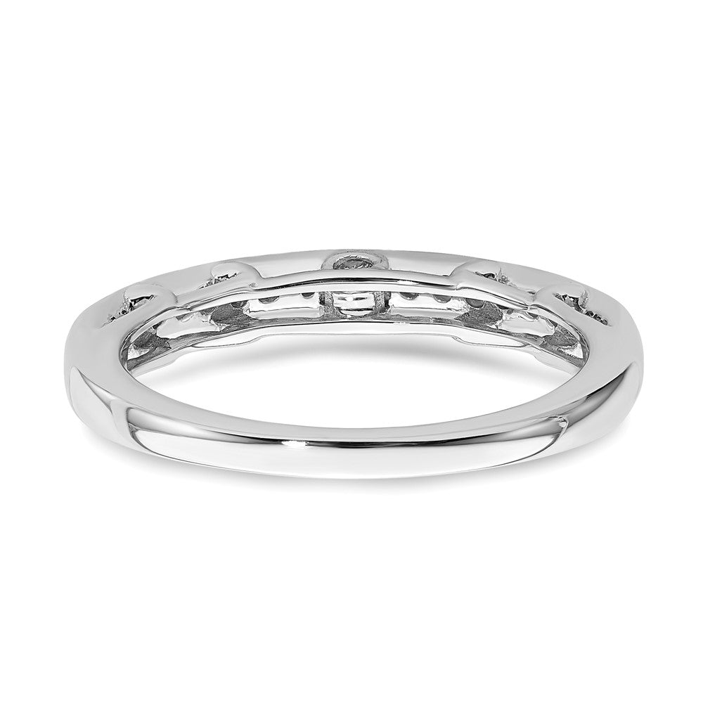 14K Weißgold Ring mit echten Diamanten