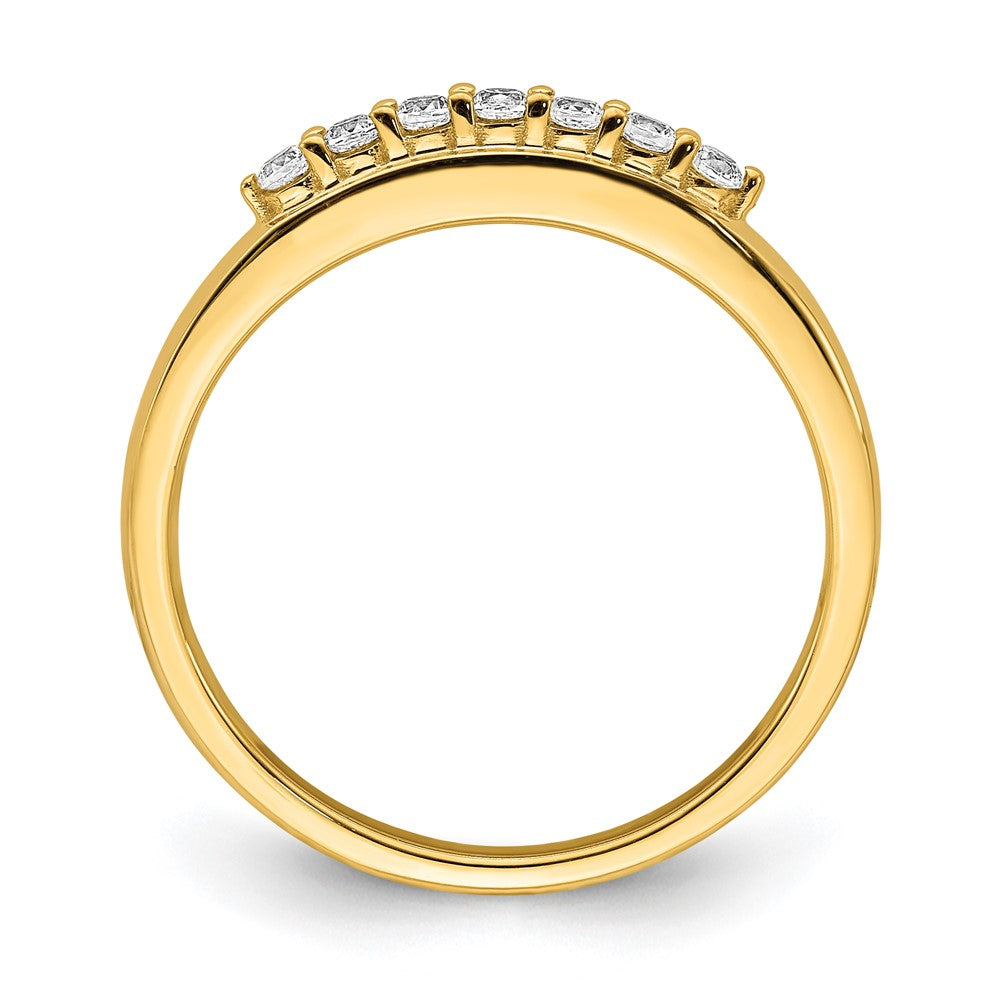 14K Gelbgold Ring mit echten Diamanten