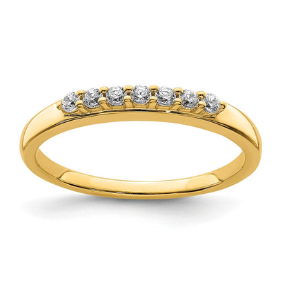 14K Gelbgold Ring mit echten Diamanten