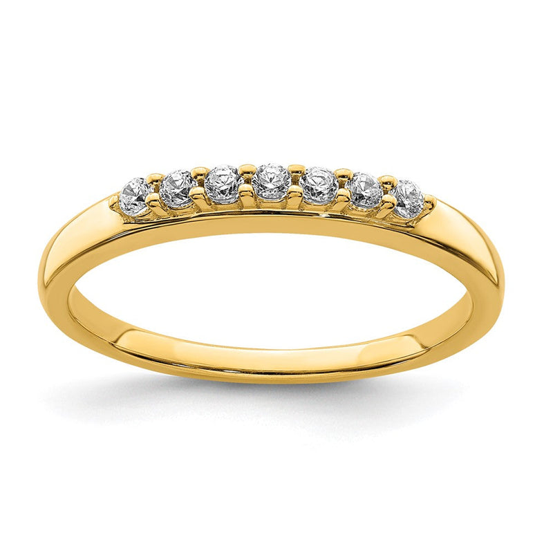 14K Gelbgold Ring mit echten Diamanten