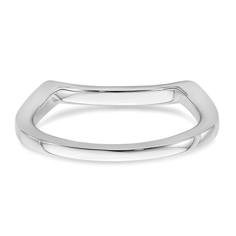 14K Weißgold Ehering mit Konturierung und echten Diamanten