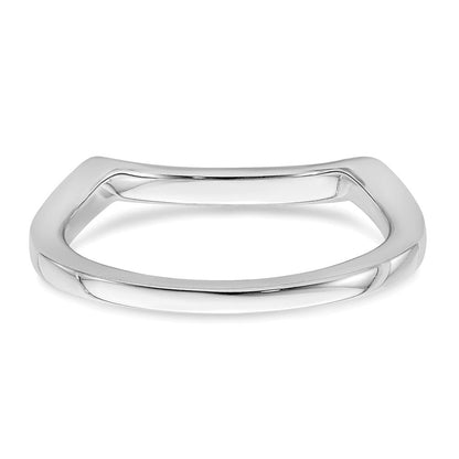 14K Weißgold Ehering mit Konturierung und echten Diamanten