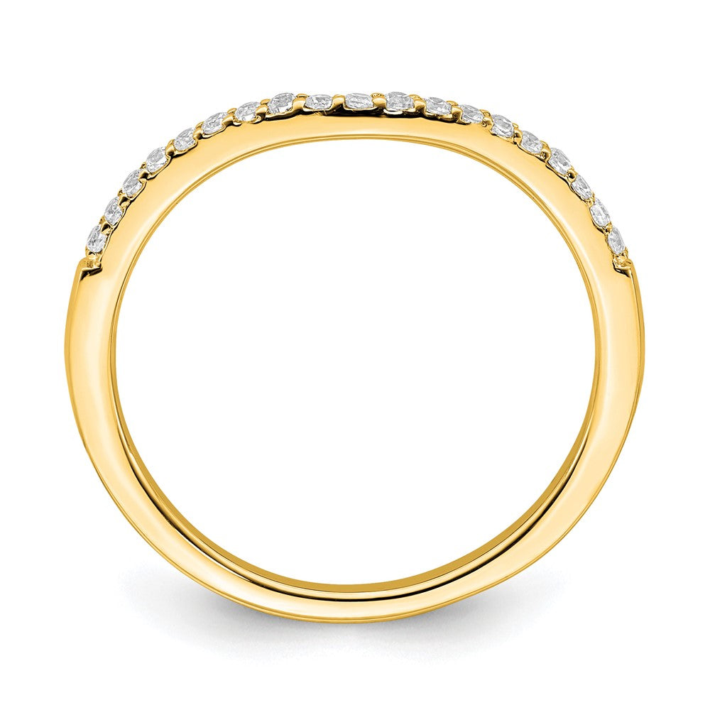 14K Gelbgold Contoured Diamant Ring
