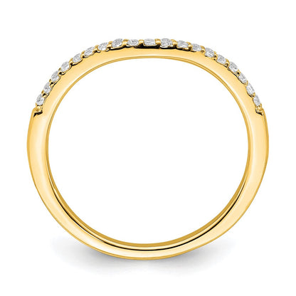 14K Gelbgold Contoured Diamant Ring