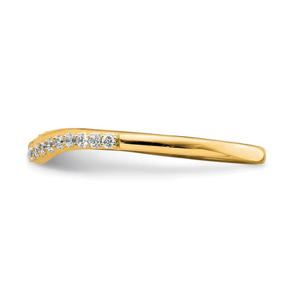 14K Gelbgold Contoured Diamant Ring