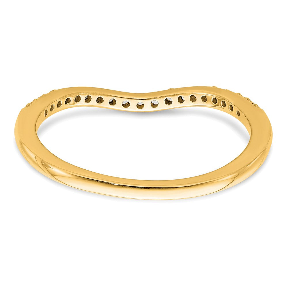 14K Gelbgold Contoured Diamant Ring