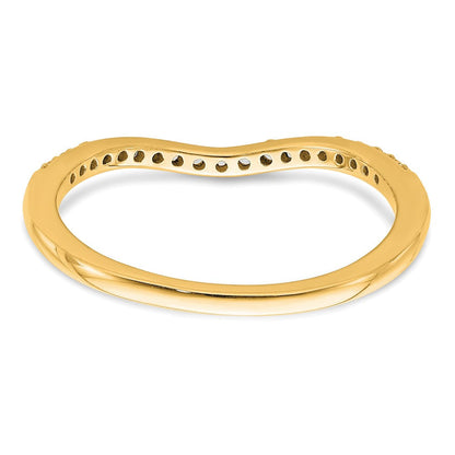 14K Gelbgold Contoured Diamant Ring