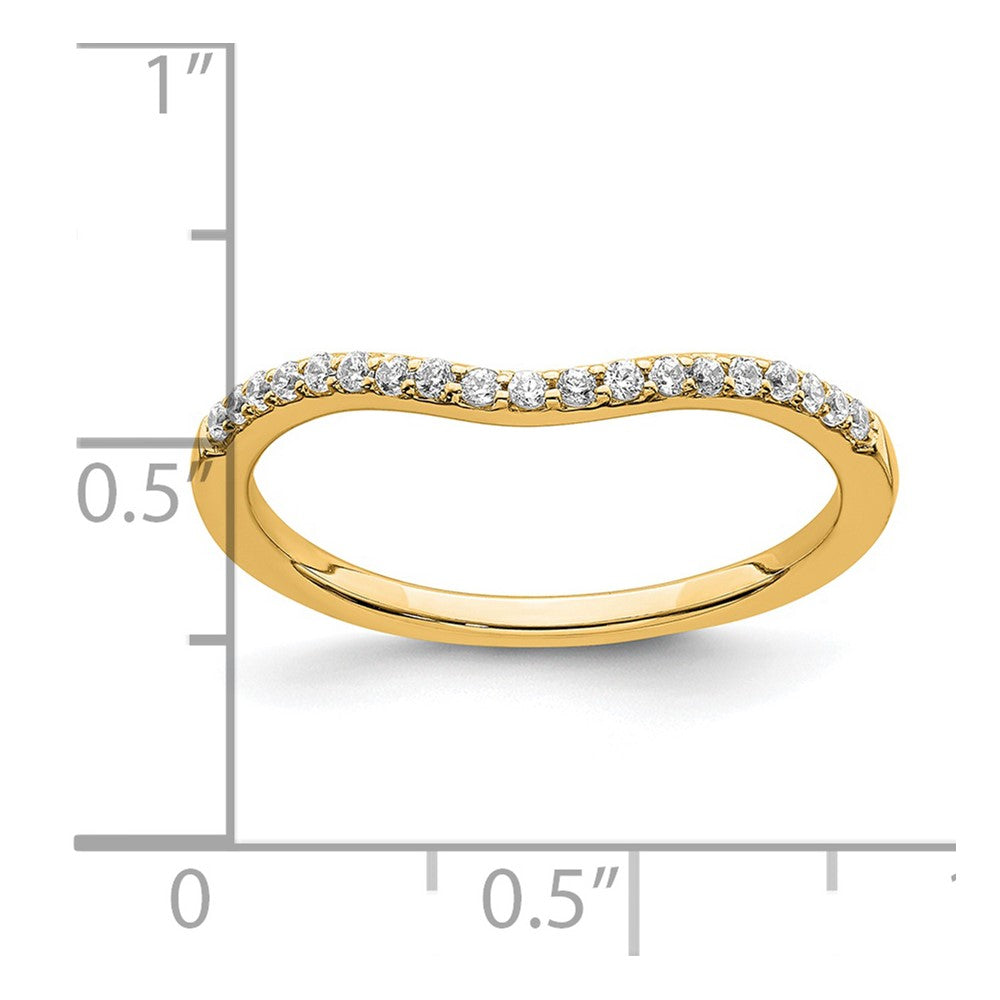 14K Gelbgold Contoured Diamant Ring