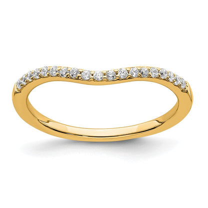14K Gelbgold Contoured Diamant Ring