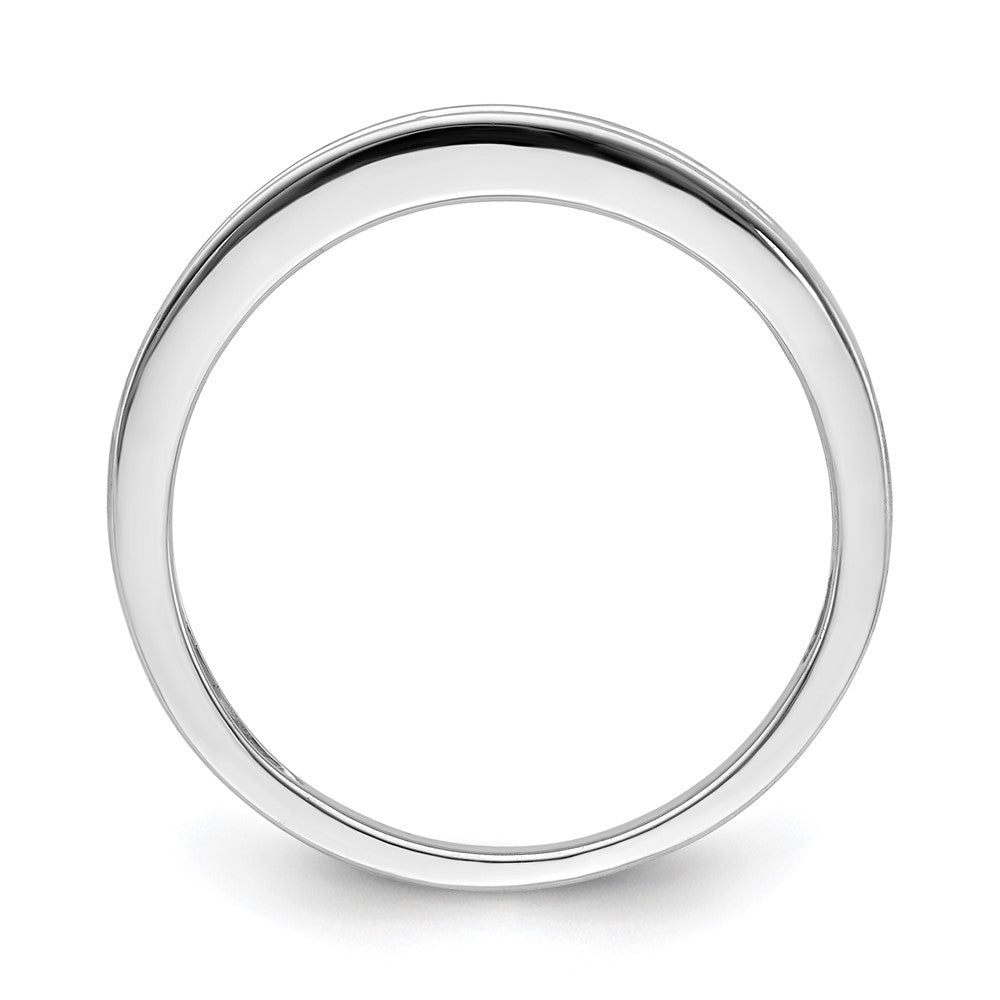 14K Weißgold Ring mit echten Diamanten