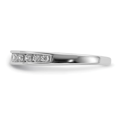 14K Weißgold Ring mit echten Diamanten
