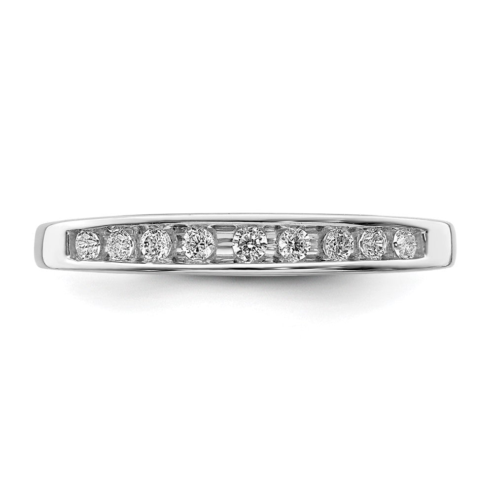 14K Weißgold Ring mit echten Diamanten