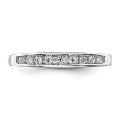 14K Weißgold Ring mit echten Diamanten