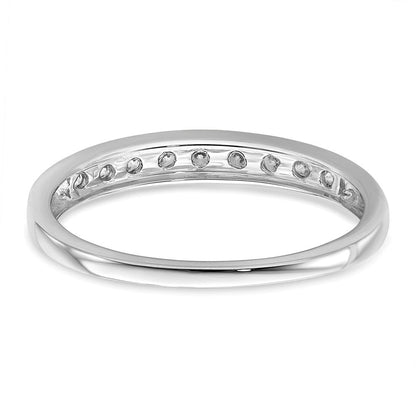 14K Weißgold Ring mit echten Diamanten