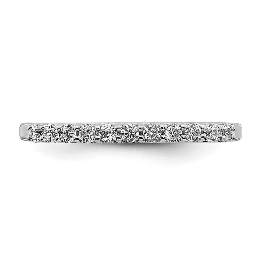 14K Weißgold Ring mit echten Diamanten