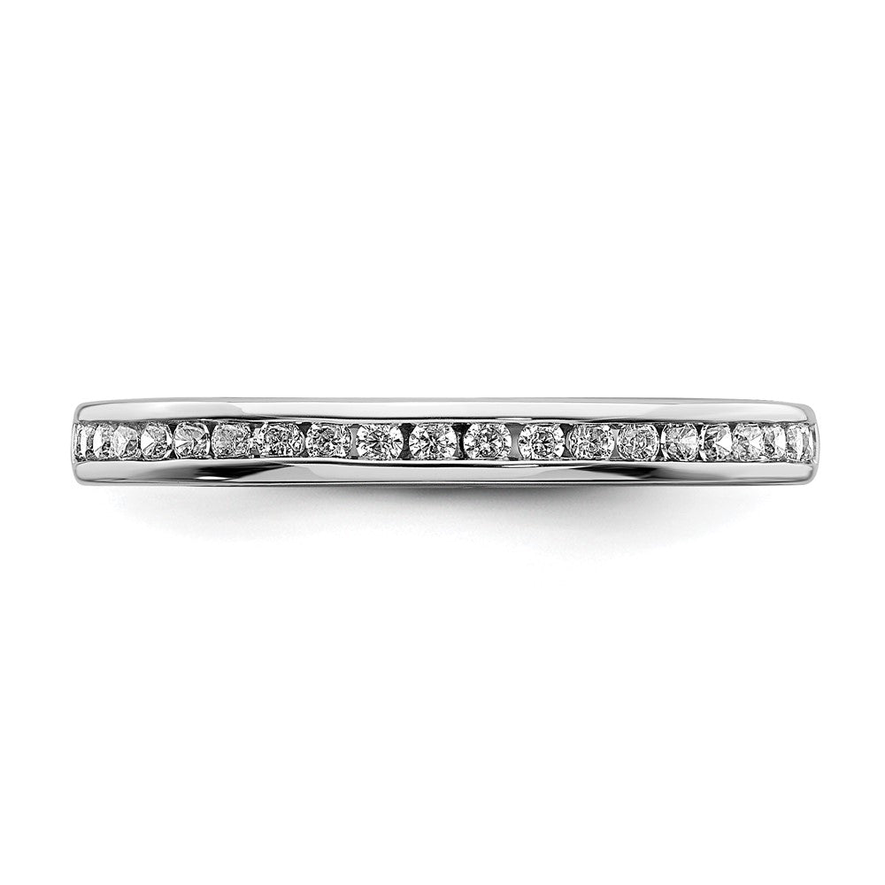 14K Weißgold Ehering mit echten Diamanten