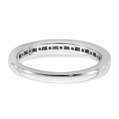 14K Weißgold Ehering mit echten Diamanten