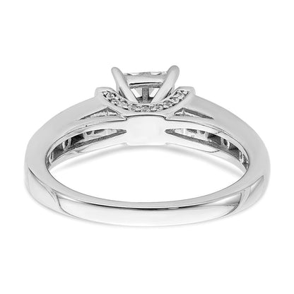 14K Weißgold Verlobungsring mit Diamant-Cluster aus echten Diamanten