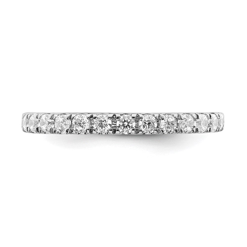 14K Weißgold Ring mit echten Diamanten