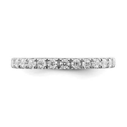 14K Weißgold Ring mit echten Diamanten
