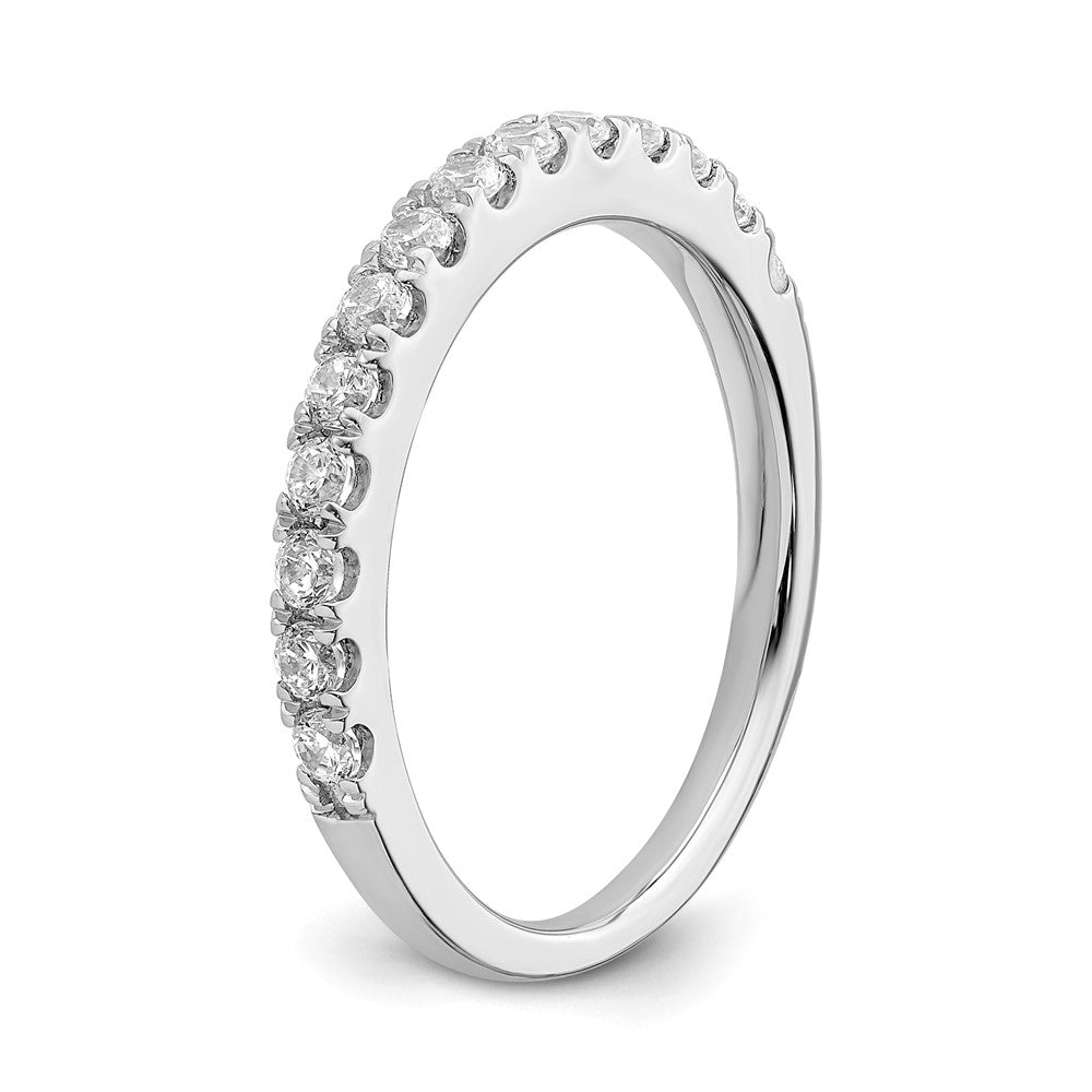 14K Weißgold Ring mit echten Diamanten