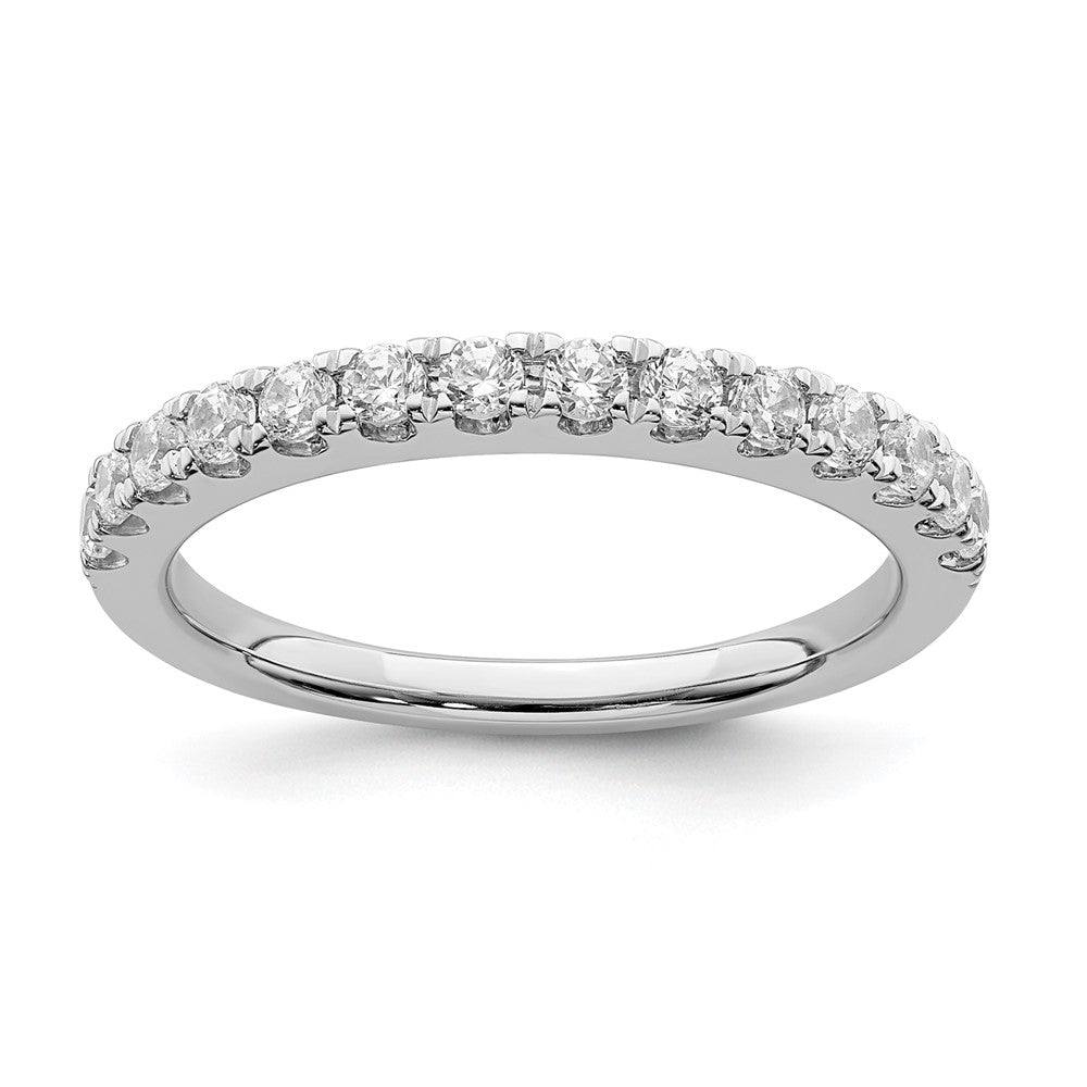 14K Weißgold Ring mit echten Diamanten