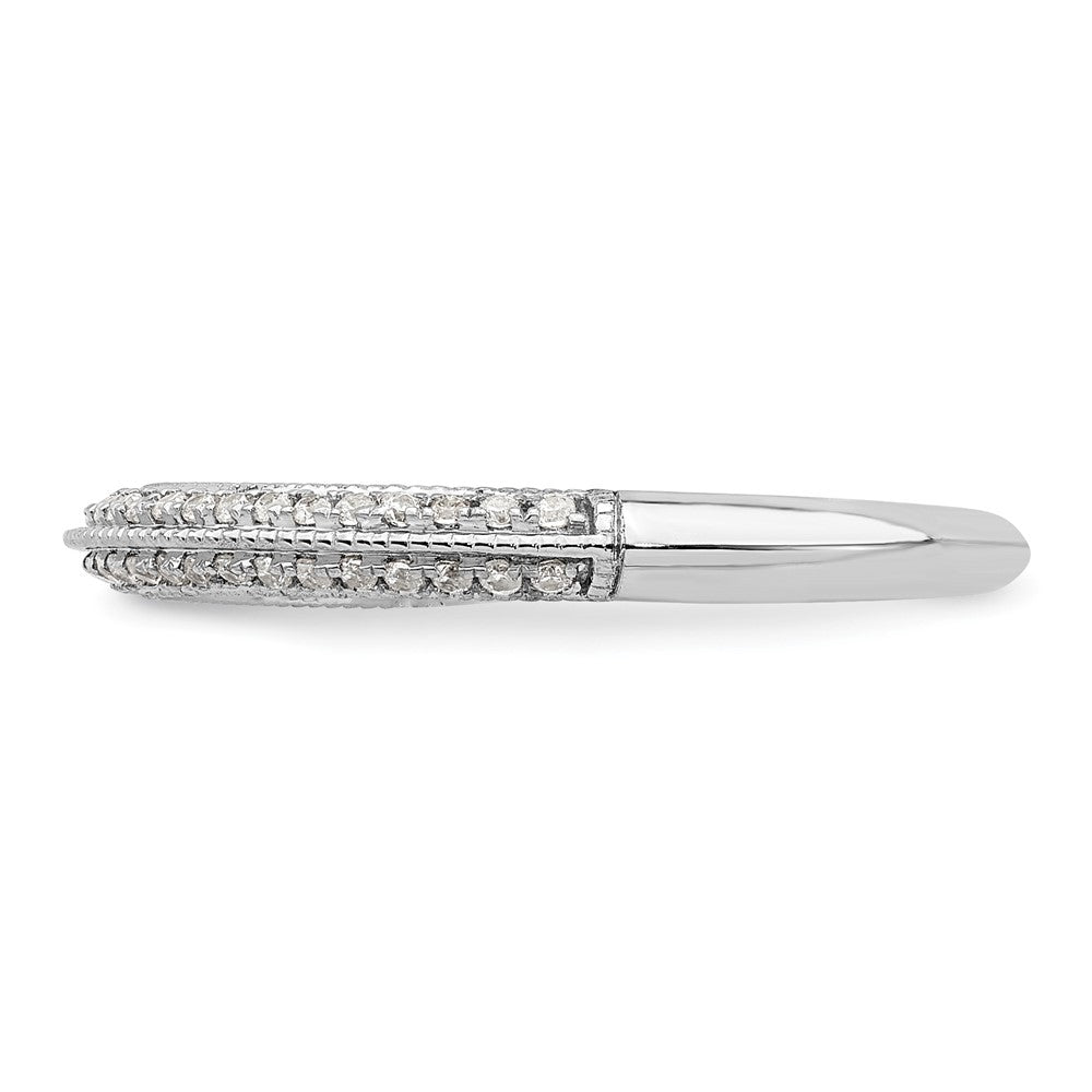 14K Weißgold 1/5 Karat Diamant Komplett Ehering