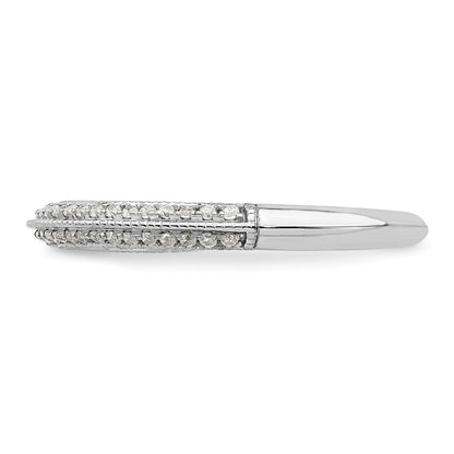 14K Weißgold 1/5 Karat Diamant Komplett Ehering