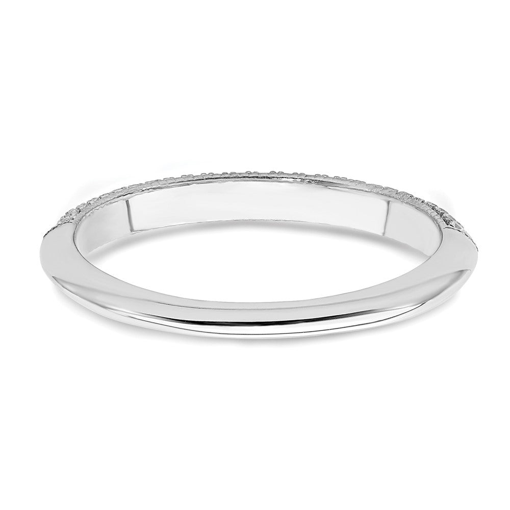 14K Weißgold 1/5 Karat Diamant Komplett Ehering