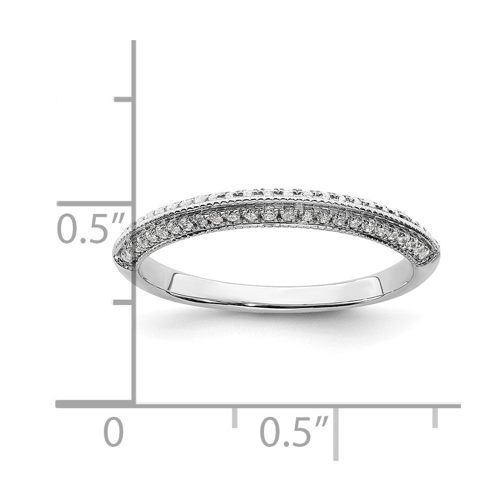14K Weißgold 1/5 Karat Diamant Komplett Ehering