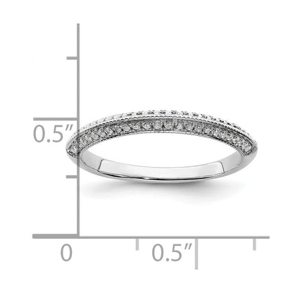 14K Weißgold 1/5 Karat Diamant Komplett Ehering
