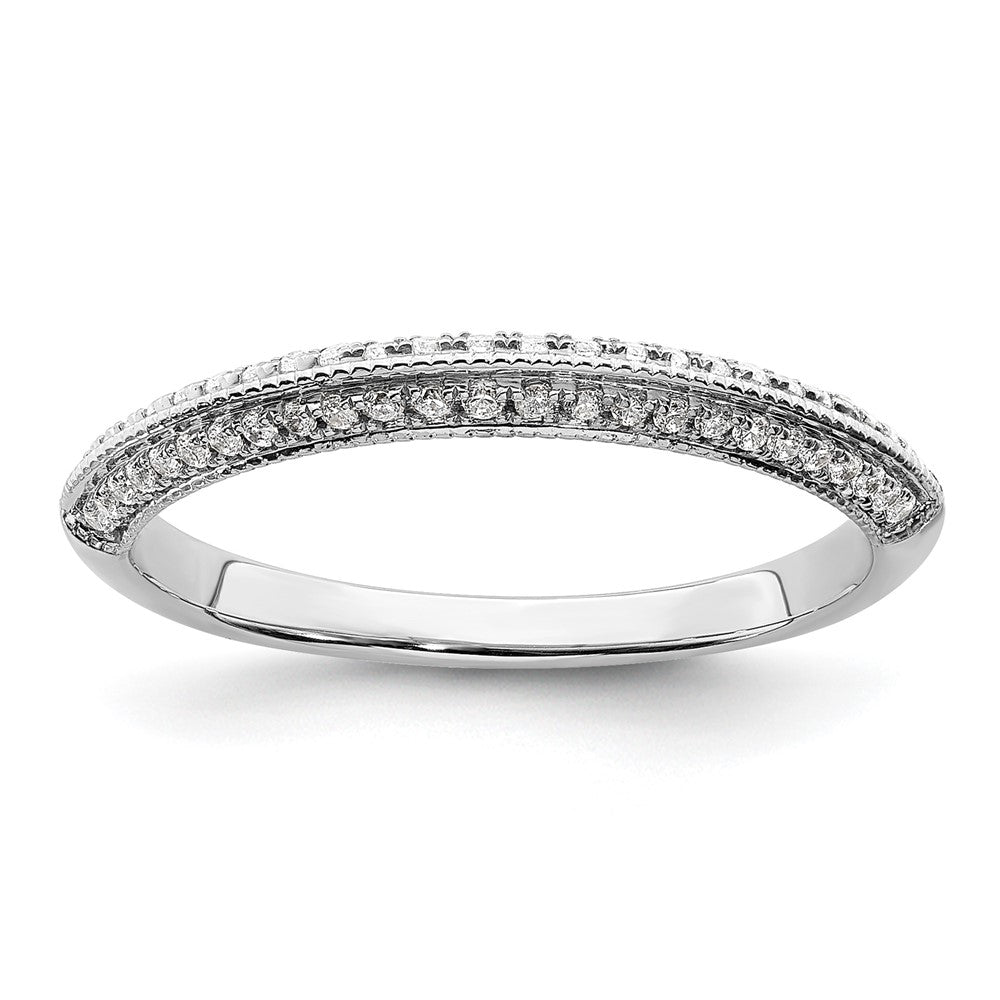 14K Weißgold 1/5 Karat Diamant Komplett Ehering
