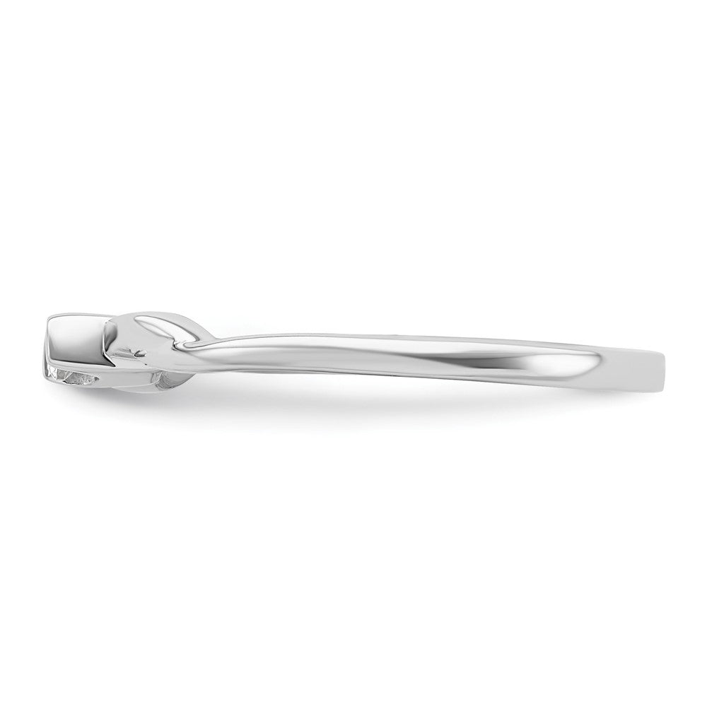 First Promise 14K Weißgold 0,07 ct. Laborgezüchteter Diamant VS/SI+ G+ Petite Verlobungsring