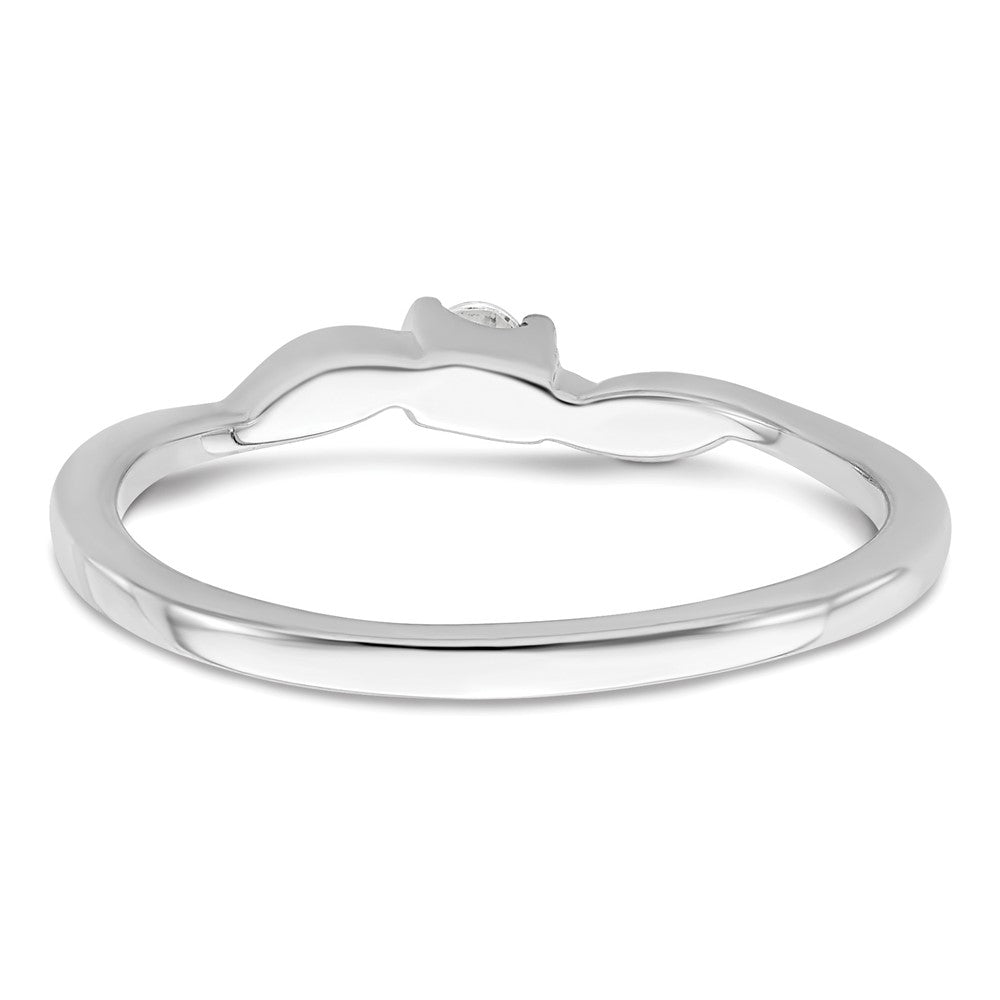 First Promise 14K Weißgold 0,07 ct. Laborgezüchteter Diamant VS/SI+ G+ Petite Verlobungsring