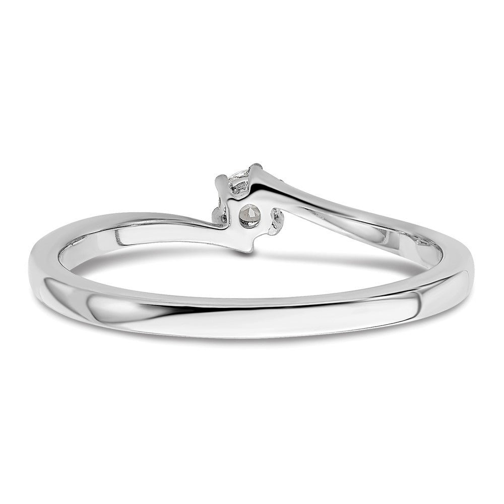 First Promise 14K Weißgold 0,125 ct. Labor-gezüchteter Diamant VS/SI+ G+ Petite Verlobungsring