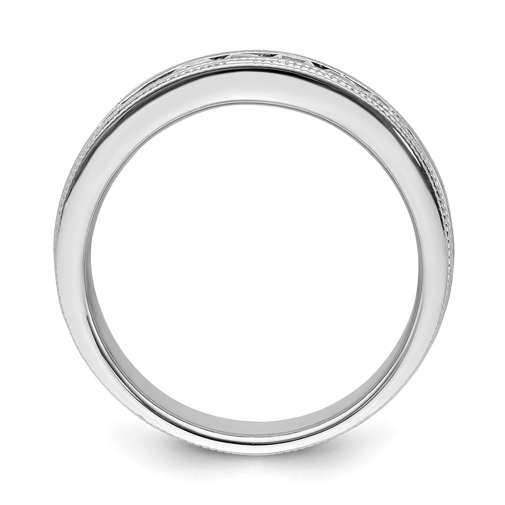 14K Weißgold Ring mit 0,625 ct. im Labor gezüchteten Diamanten VS/SI+ G+, Sieben-Stein-Herrenring
