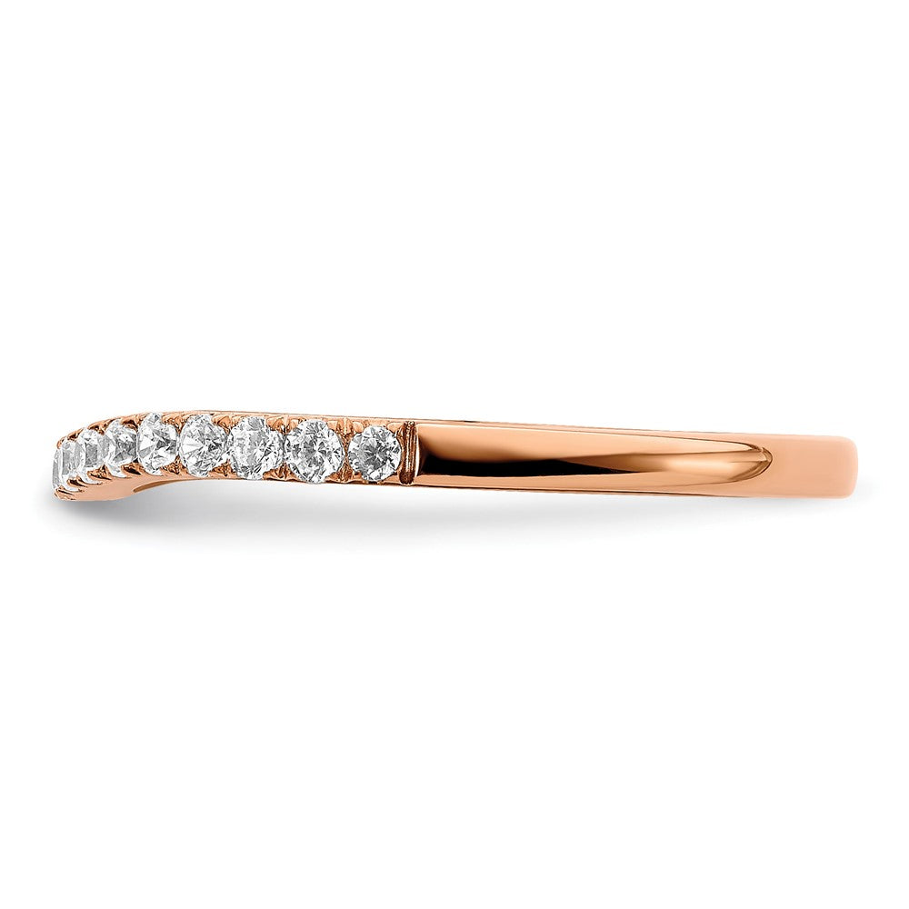 14K Roségold Ehering mit 0,33 ct. im Labor gezüchteten Diamanten VS/SI+ G+