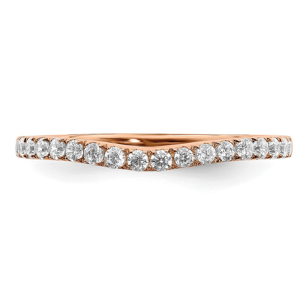 14K Roségold Ehering mit 0,33 ct. im Labor gezüchteten Diamanten VS/SI+ G+