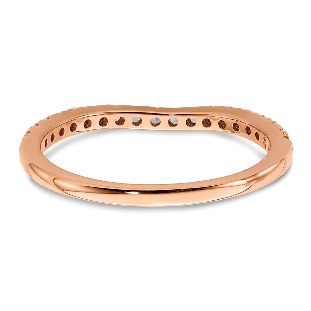10K Roségold Ehering mit 0,33 ct. Labordiamant, VS/SI+ G+