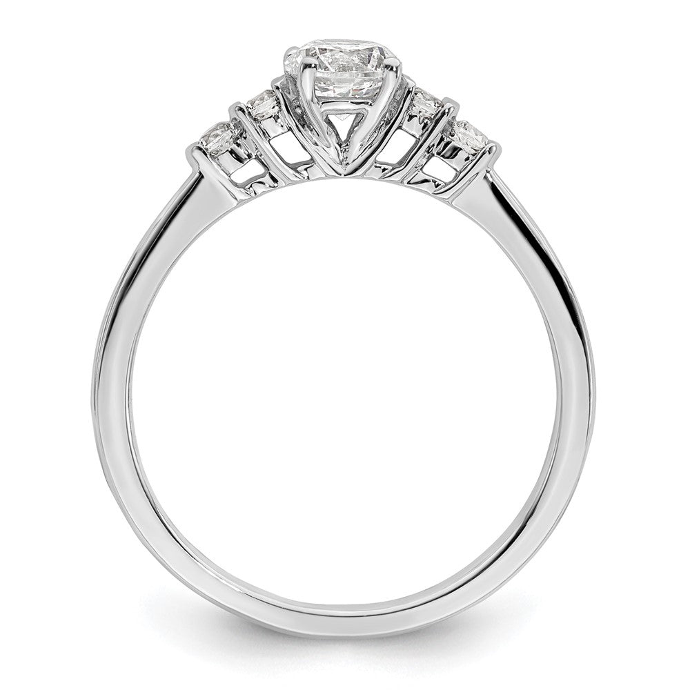 Zierlicher Verlobungsring aus 10K Weißgold mit 0,5 ct. laborgezüchteten Diamanten VS/SI+ G+