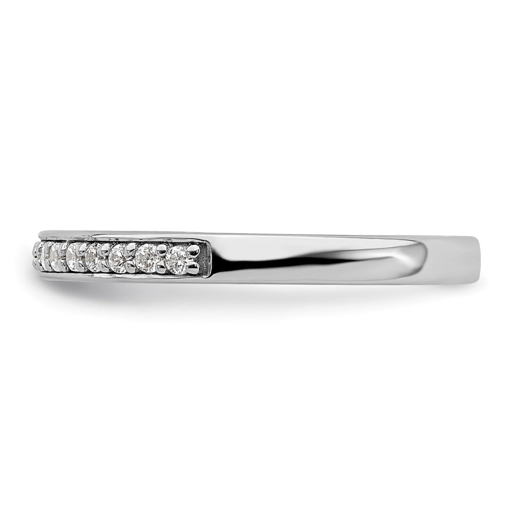 14K Weißgold Ehering mit 0,2 ct. Labor-gezüchteten Diamanten VS/SI+ G+