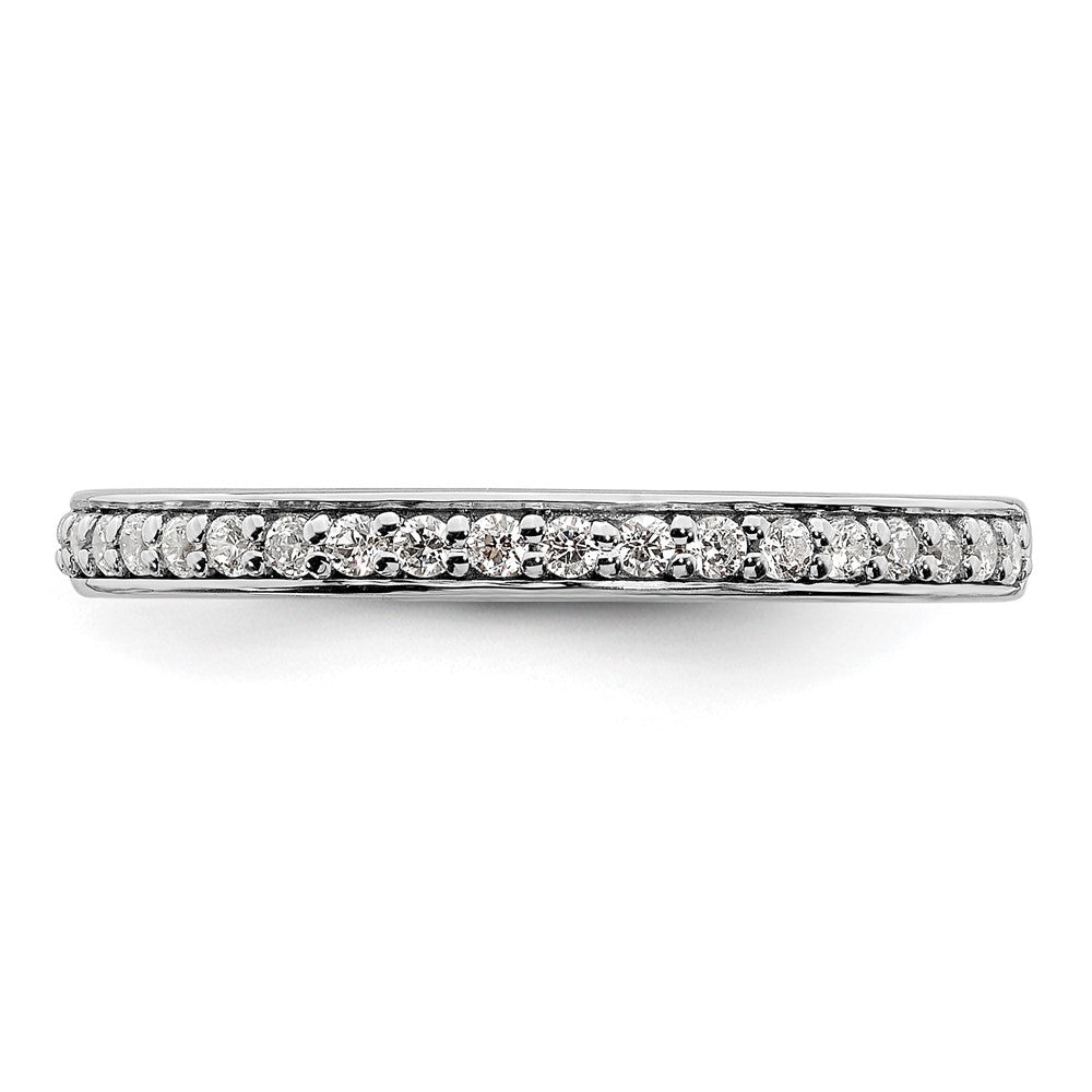 14K Weißgold Ehering mit 0,2 ct. Labor-gezüchteten Diamanten VS/SI+ G+