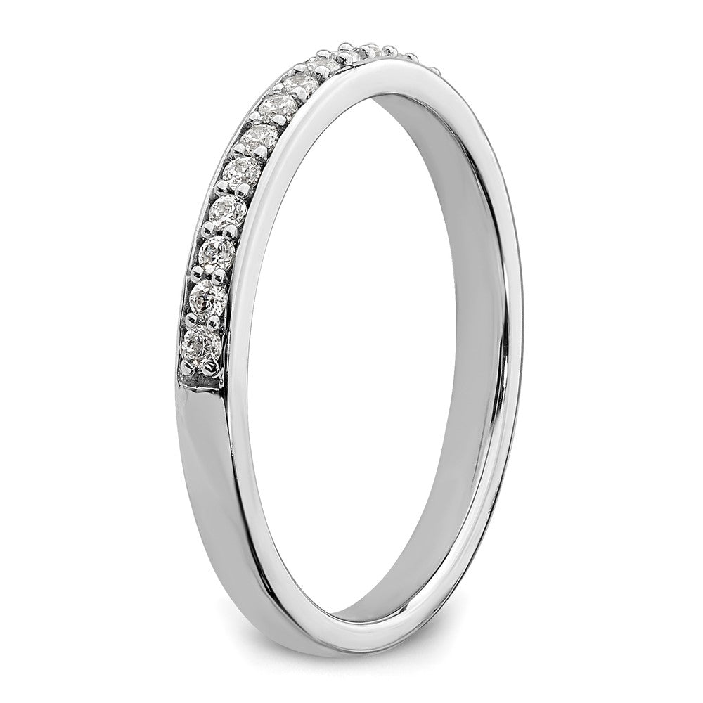 14K Weißgold Ehering mit 0,2 ct. Labor-gezüchteten Diamanten VS/SI+ G+