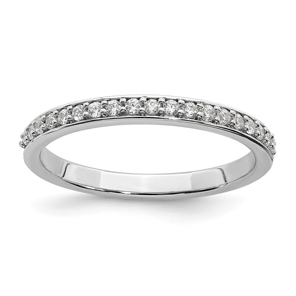 Ehering aus 10K Weißgold mit 0,2 ct. im Labor gezüchteten Diamanten VS/SI+ G+