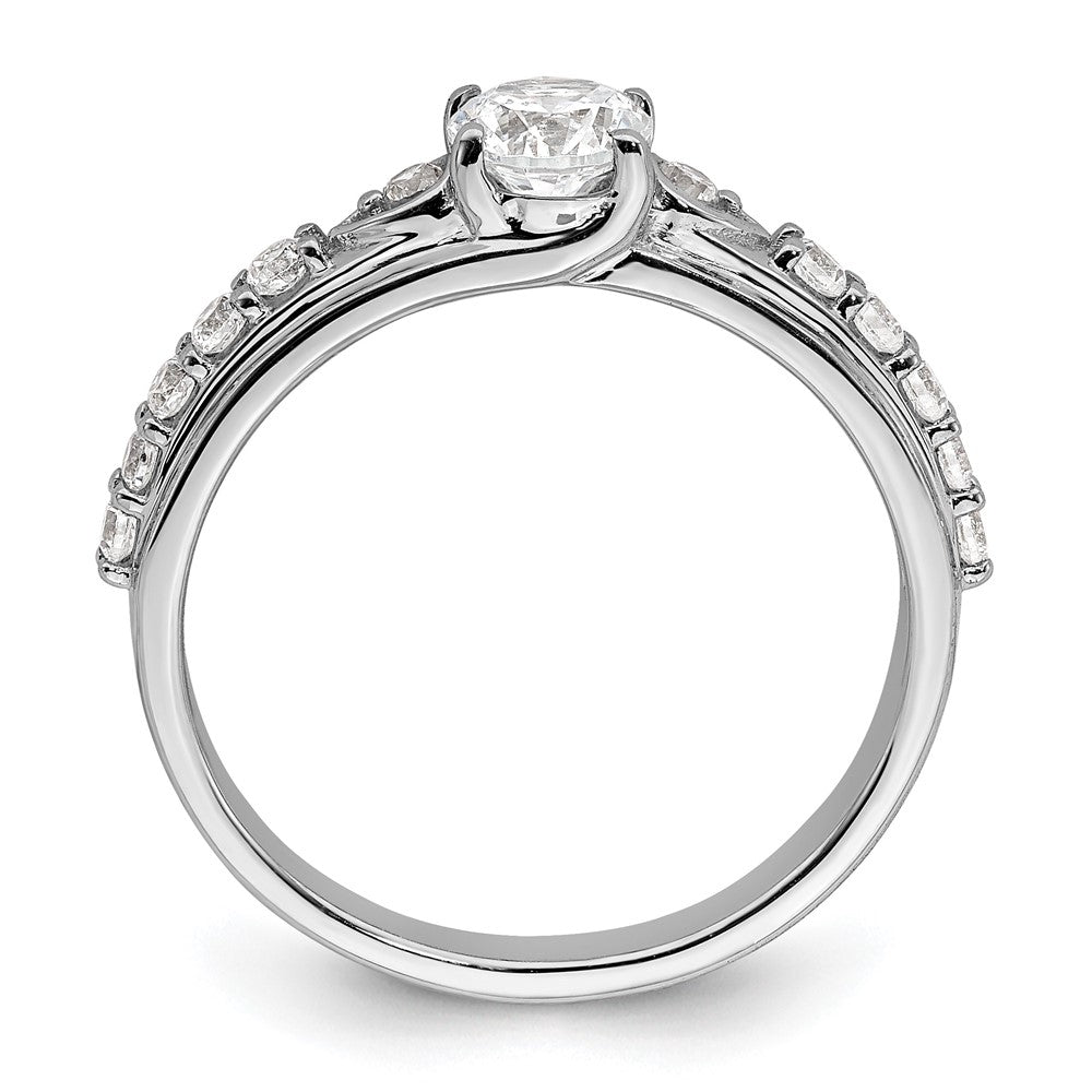 10K Weißgold Zierlicher Verlobungsring mit 0,75 ct. laborgezüchtetem Diamant VS/SI+ G+