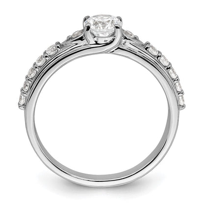 10K Weißgold Zierlicher Verlobungsring mit 0,75 ct. laborgezüchtetem Diamant VS/SI+ G+