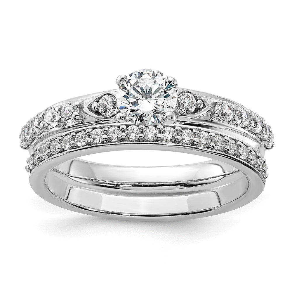 10K Weißgold Zierlicher Verlobungsring mit 0,75 ct. laborgezüchtetem Diamant VS/SI+ G+