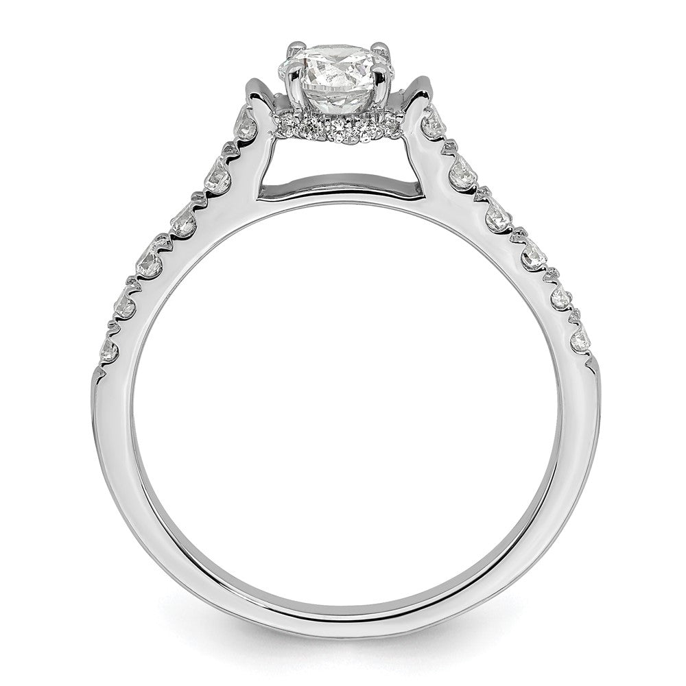 14K Weißgold Verlobungsring mit 0,875 ct. im Labor gezüchteten Diamanten, VS/SI+ G+, petite