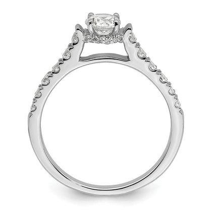 14K Weißgold Verlobungsring mit 0,875 ct. im Labor gezüchteten Diamanten, VS/SI+ G+, petite